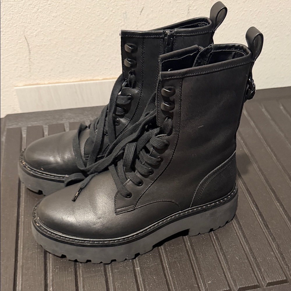 Kurt Geiger Black Combat Boots